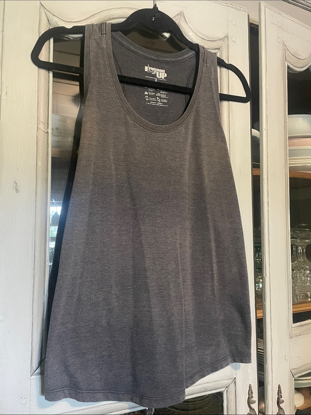 Women’s Charcoal Gray Scoop Tank Top by Up